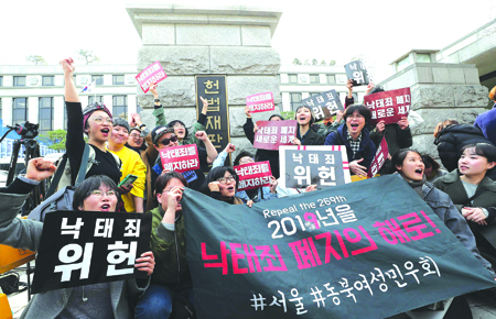헌법재판소 낙태죄 위헌 결정 논란