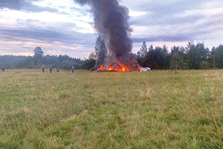 러시아에서 반란 일으켰던 프리고진, 비행기 사고로 사망