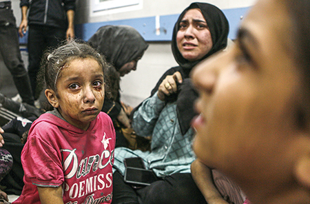 가자지구 병원 폭발로 최소 500명 사망