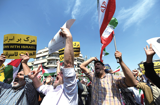 이란에서 펼쳐진 이스라엘 반대 시위
