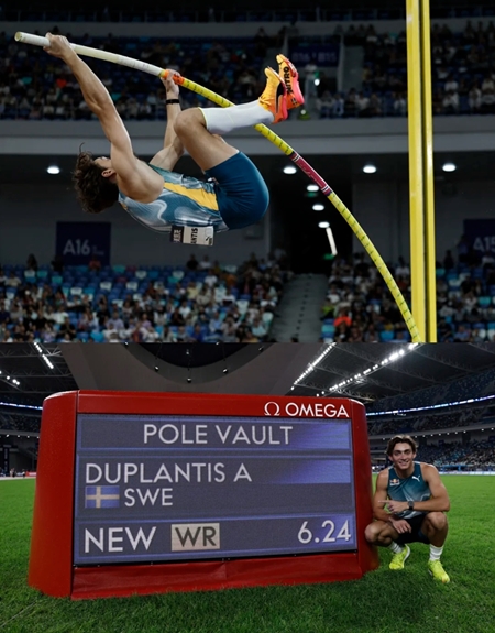 듀플랜티스, 장대높이뛰기 ‘또’ 세계신기록!