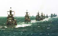 12개국 군함 60여척 ‘해상 퍼레이드’