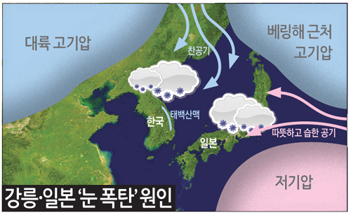 [뉴스 브리핑]강릉·일본 도쿄 ‘눈 폭탄’… 왜?